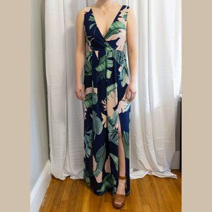 Tropical Summer Split Dress
